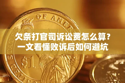 北京欠条打官司诉讼费怎么算？一文看懂败诉后如何避坑
